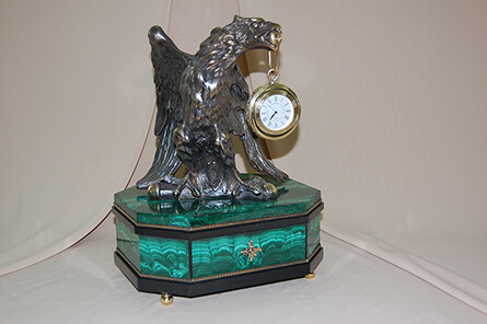 Часы Орел (на малахите)